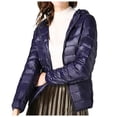 thumbnail image 3 of Women's Short Thin And Thick Korean White Down Padded Jacket Thin down Jacket Women Petite for Women with Hood Coat plus Size Women Jacket Womens Fashion Women Jackets And Coats Jean Jacket with, 3 of 3