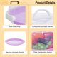 thumbnail image 4 of Portador redondo grande para pasteles, soporte multiusos para pasteles de 10", caja de almacenamiento portátil para cupcakes con asa plegable, recipiente transparente para postres, frutas, productos h, 4 of 5