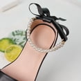 thumbnail image 6 of Girls Dress Shoes Low Heels Sandals Bow Pearl Ankle Strap Flower Girl Wedding Party Shoes Flower Girl Shoes 10-10.5 Years, 6 of 9