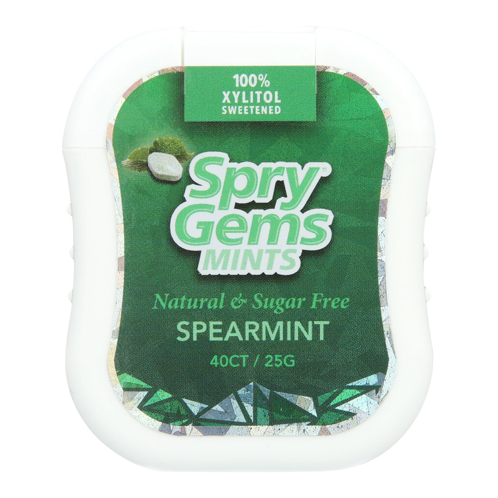 Xlear, Spry Gems, Mints, Spearmint , 40 Count, 25 g (pack of 6