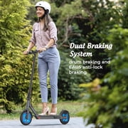 Electric Scooter Adults 350W Motor 19 MPH Top Speed 21Miles Range 8.5” Tires Foldable Lightweight E-Scooter with Dual Braking System App Control