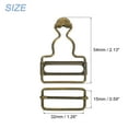 thumbnail image 2 of Unique Bargains Overall Buckles 2 Sets Retro Suspender Replacement Buckles 32mm, Bronze Tone, 2 of 6