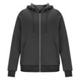 thumbnail image 4 of Jalioing Men's Full Zip Hoodies Long Sleeve Hooded Drawstring Sweatshirts Solid Casual Athletic Jacket with Pocket, 4 of 5