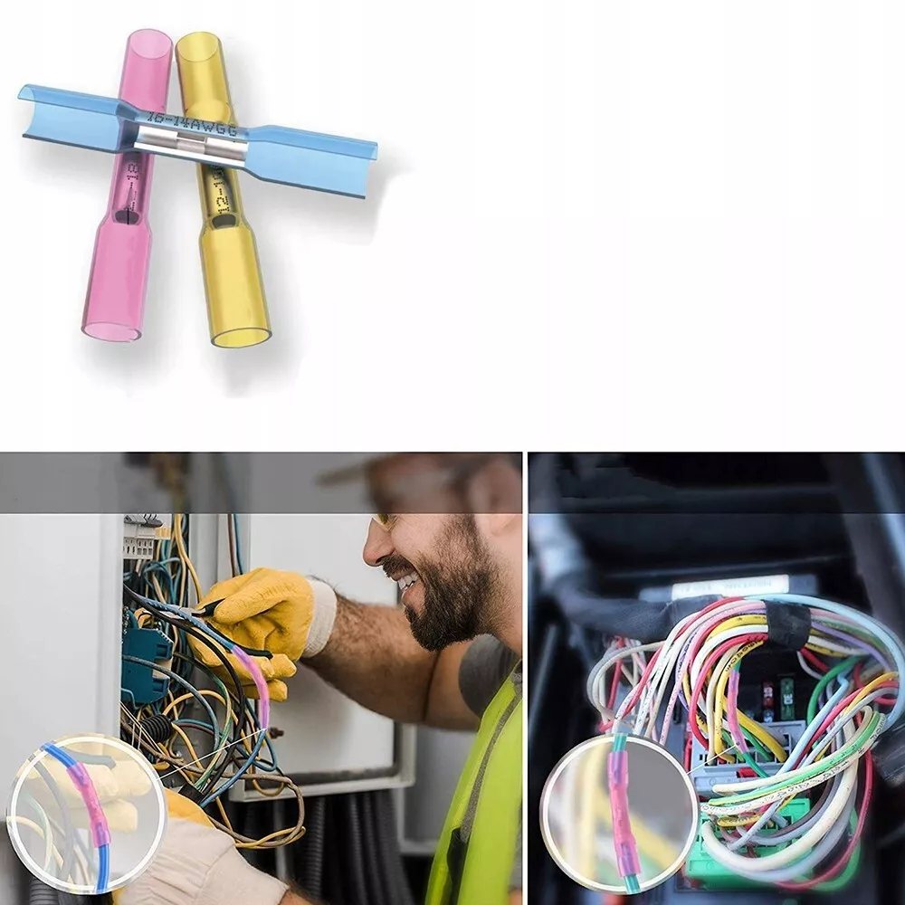 330pcs 22-10AWG Heat Shrink Butt Wire Splice Connectors Seal Crimp Terminals