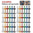 thumbnail image 2 of 3/5/10PCS Spring Fishbone Deck Pegs Tent Stakes Awning Anchor Wind Rope Buckle with Carabiner Deck Fixed Nails Camping Tent Hook, 2 of 9