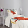 thumbnail image 5 of Ambesonne Virgo Quilted Bedspread Set 2 Pcs, Woman with Wings Dress, Twin Size, Vermilion Seafoam Orange, 5 of 6