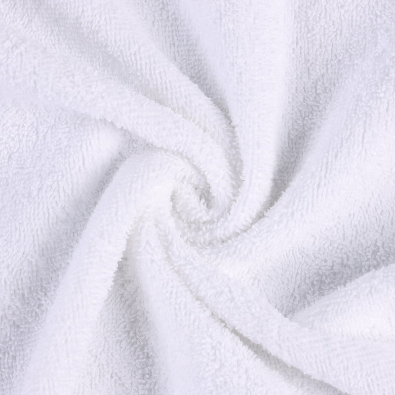 Superior Lyron Kids Cotton Terry Medium Weight Hooded Poncho Bath Towel, Large, White