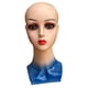 thumbnail image 1 of Cabeza de maniquí femenino, soporte para pelucas, postizos, sombreros y pelucas. tela azul, 1 of 9