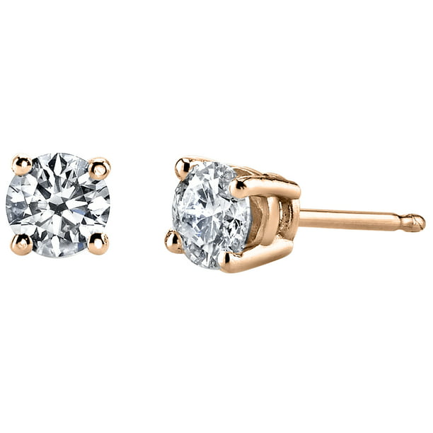 Oravo - 0.75 Carat Total Lab Grown Diamond Stud Earrings in 14K Gold, F
