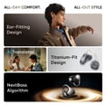 thumbnail image 2 of Realme Buds Clip Open-Ear Wireless Earbuds, 11mm Dual Magnet Drivers, 3D Spatial Audio, 36H Playtime, AI ENC, IP55, 45ms Low Latency Titanium Black, 2 of 9