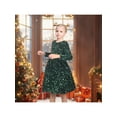 thumbnail image 4 of Sunny Fashion Girls Dress Emerald Sparkle Sequin Long Sleeve Christmas Holiday New Year Celebration 5 Years, 4 of 7