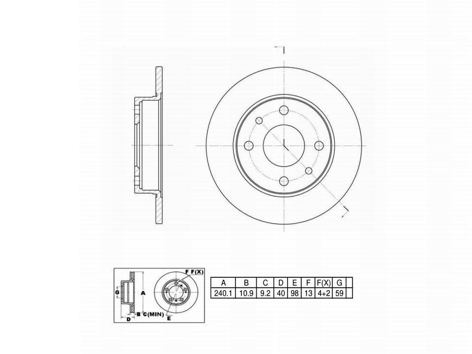 Winstop Brake Kits, Rear WSK994, Fiat 500 2019-2012