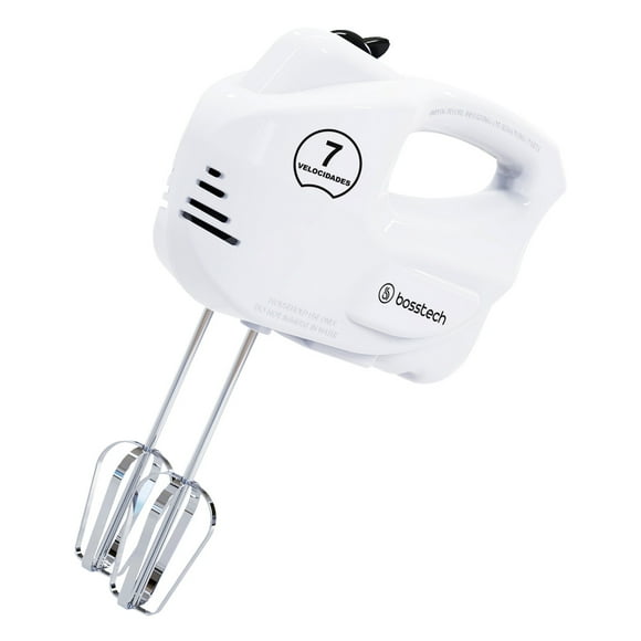 Batidora De Mano Bosstech M1E 200 Watts 7 Vel Con Accesorios BOSSTECH BSED-M1E-W