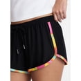 thumbnail image 4 of No Boundaries Pride Contrast Binding Mesh Dolphin Shorts, 2'' Inseam, Women's XXS-XXL, 4 of 5