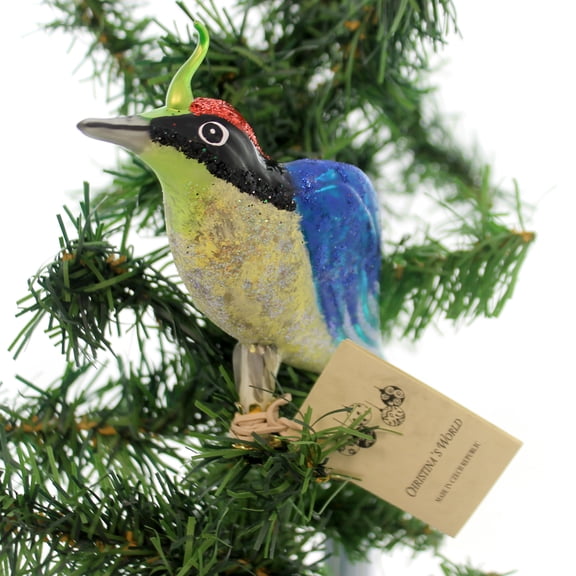 Christina's World Blue Songbird Glass Clip-On Ornament Bir283