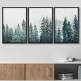 thumbnail image 3 of wall26 Framed Canvas Print Wall Art Set Film Grain Aerial View of Pine Tree Forest Nature Wilderness Modern Art Rustic Landscape Relax/Calm Cool for Living Room, Bedroom, Office - 16"x24"x3, 3 of 5