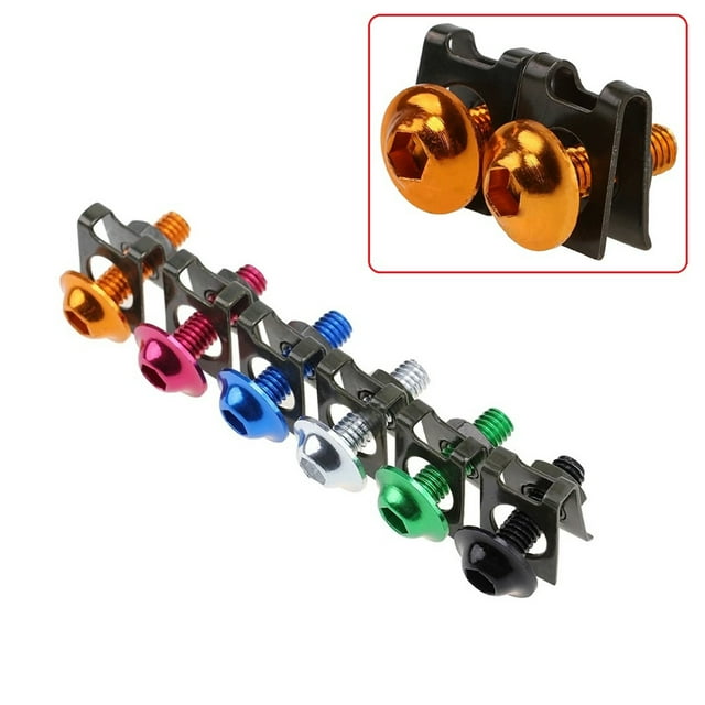 stanreset 10 Pieces Motorcycle Bolts Set Aluminum Alloy Universal Motorbike Screws Nuts Body Modification Replacement Maintenance Gold