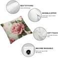 thumbnail image 4 of BCIIG Rose floral pillowcase decorated huddle pillowcase Square cushion cover Modern double-sided design, soft sofa pillowcase suitable for sofa, living room and home décor 24x24in, 4 of 5