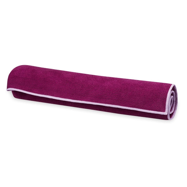 Gaiam Microfiber Yoga Mat Towel, Mulberry