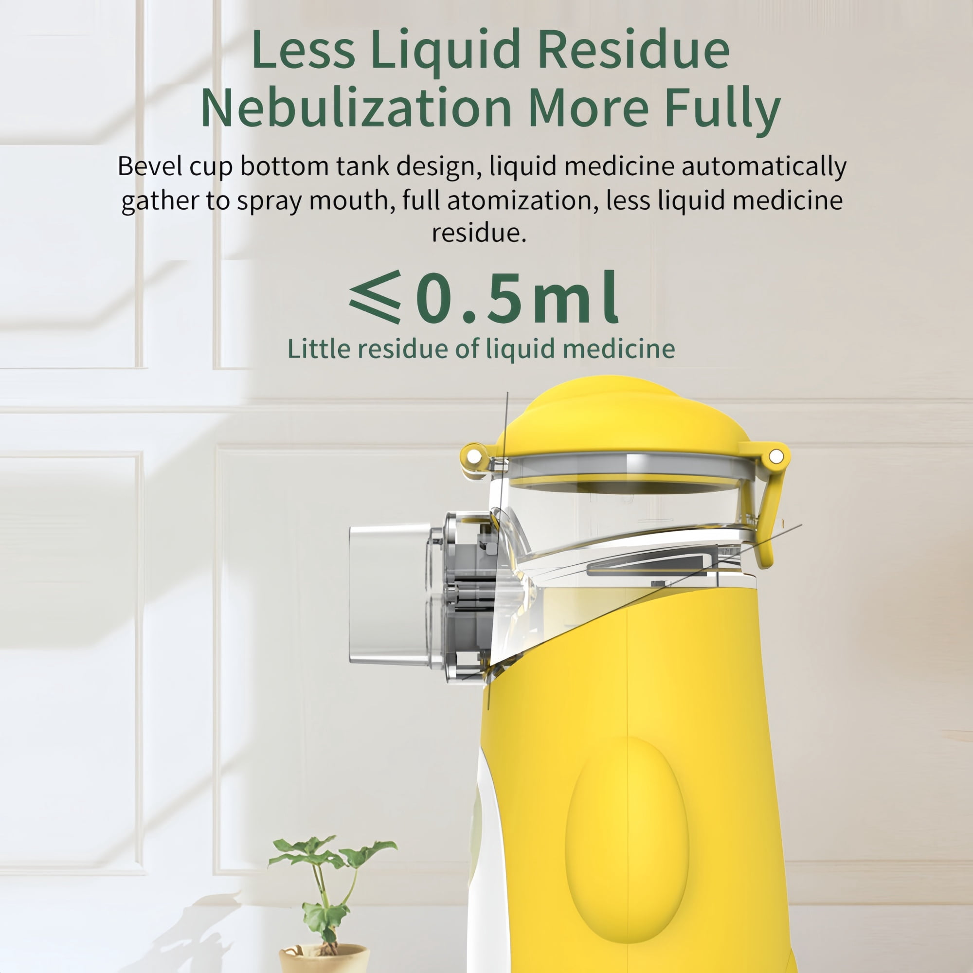 Ziqing Handheld Ultrasonic Steam Inhaler,Cool Mist Breathing Humidifier for Adults & Kids