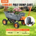 thumbnail image 2 of VEVOR Chariot-Benne, Chariot-Benne de Jardin en Poly, Chariot-Benne avec Poignée Convertible 2-en-1, Brouette Utilitaire Capacité de 1500 Lb, Pneus de 13 Pouces, 2 of 9