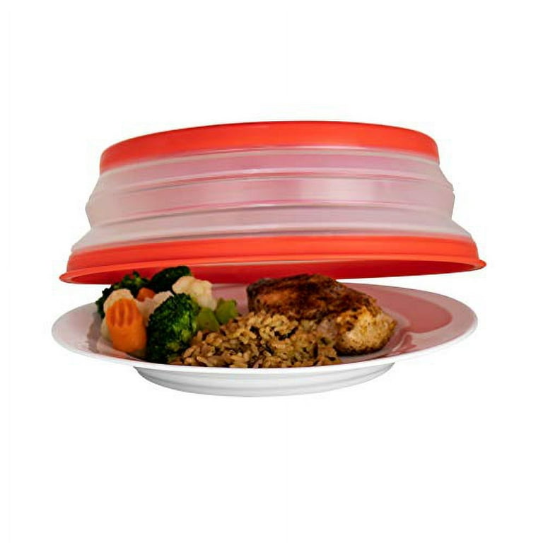Tovolo Set of 3 Collapsible Microwave Food Covers ,Red