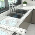 thumbnail image 4 of 1pc Marble Wallpaper, Waterproof Oil-proof Heat Resistant Peel And Stick Contact Paper, Granite Countertop Paper, Kitchen Bathroom Backdrop Table Desk Wall Desk Appliance Furniture Sticker, Renovation Wallpaper, Home Decor, 4 of 6