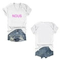 thumbnail image 2 of Lkhaha Womens T Shirts Custom Graphic Short Sleeve Soft Casual DIY Breathable Fabric Plus Size Clothes White M, 2 of 5