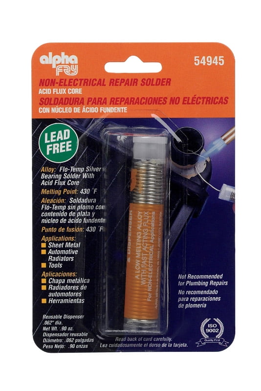 Alpha Fry 0.9 oz LeadFree Flux Core Solder 0.062 in. D SilverBearing