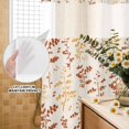 thumbnail image 3 of No Hook Shower Curtain, Orange Yellow Botanical Shower Curtains for Bathroom with See Through Top Window, Rustic Country Spring Floral Summer Leaf Waterproof Washable Bath Curtain Small Stall 36"x78", 3 of 9