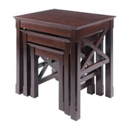 Winsome Wood Xola X-Panel Nesting Table Set, Cappuccino