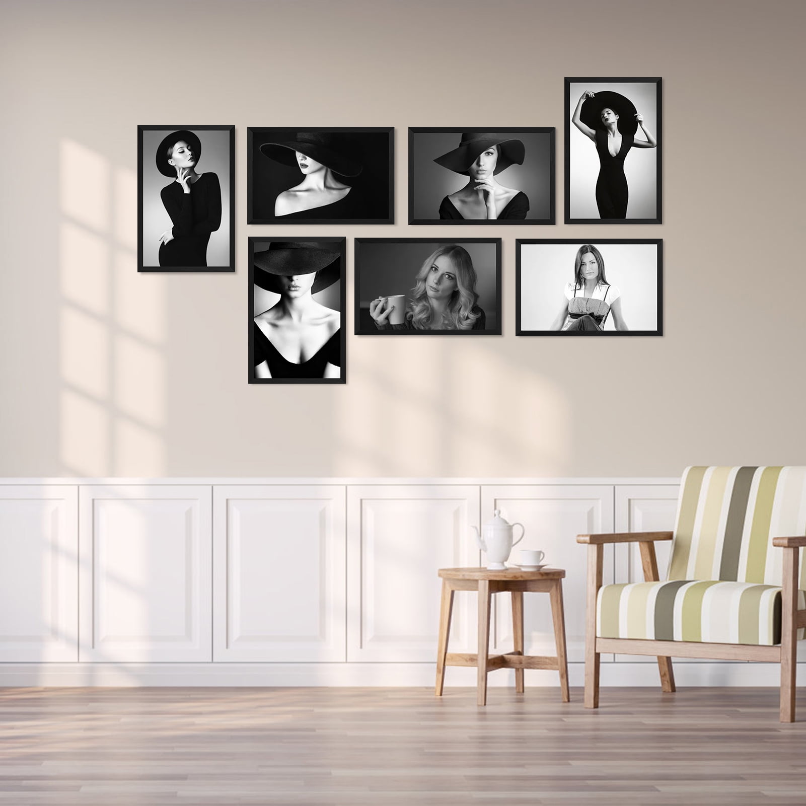 CRUGLA 11x17 Picture Frames Black Poster Frame for Gallery Wall, Set of 7