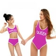 thumbnail image 5 of URMAGIC Family Matching Mother Child Letter Print Swimsuit Monokini Women Toldder Girl One Piece Bathing Suit Swimwear, 5 of 13