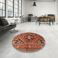 thumbnail image 3 of Ahgly Company Indoor Round Traditional Red Persian Area Rugs, 4' Round, 3 of 6