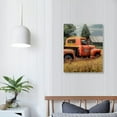 thumbnail image 4 of Nawypu Vintage Old Red Truck Car Wall Art in Field Wall Decor Painting Pictures Print On Canvas The Farm Picture for Farmhouse Home Modern Decoration Car Wall Decor Ready to Hang, 4 of 5