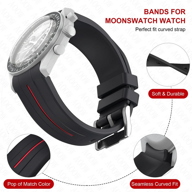 Moonswatch Strap Band Sky Blue and White High Quality