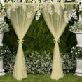 thumbnail image 4 of 1 Panel Fiber Sheer Backdrop Curtain Arch Drapes Wrinkle-Free 5ft x 9.2ft, 4 of 24