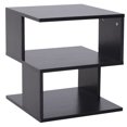 thumbnail image 1 of HOMCOM Square 3 Tier Wood Coffee Side Table Storage Shelf Rack End Table, 1 of 10