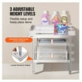 thumbnail image 5 of Stainless Steel Work Table 24x28x26 Inch - 3-Sided Backsplash Heavy Duty Prep Table for Restaurant Kitchen, Hotel, Home with Adjustable Shelves, 5 of 6