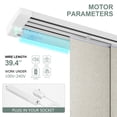 thumbnail image 3 of Yoolax Motorized Panel Track Blind Work with Remote Control Smart Light Filtering Vertical Blinds Electric Large Window Shade for Patio Sliding Door(Half Shading Linen Beige,78"W x 84"H), 3 of 7
