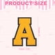thumbnail image 2 of Parches de letras de chenille de 4", Parches de iniciales de chenille amarillos (Letra A), 2 of 6
