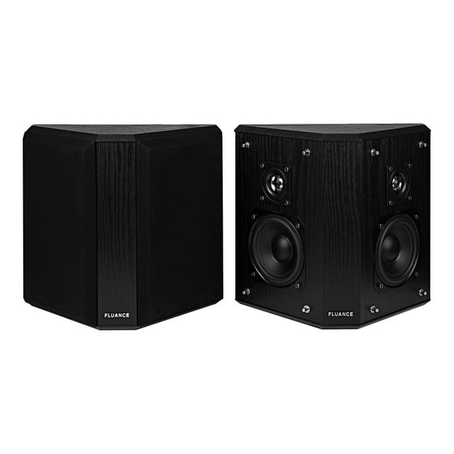 Fluance Elite High Definition 2-Way Bipolar Surround Speakers for Wide Dispersion Surround Sound in Home Theater Systems - Black Ash/Pair (SXBP2)
