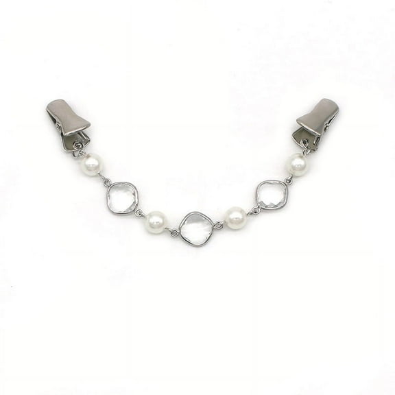 PATKAW 1 Set Elegant Rhinestone Chain Cardigan Clips Fashionable Waist Cincher for Women Vintage-Inspired Sweater Guard Decorative Brooch