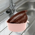 thumbnail image 5 of TACILIP Factory Food Grade Large Double Drainage Basket Plastic Sink Filter Basket Vegetable Fruit Storage Basket Set Kitchen, Men Gifts, 5 of 6