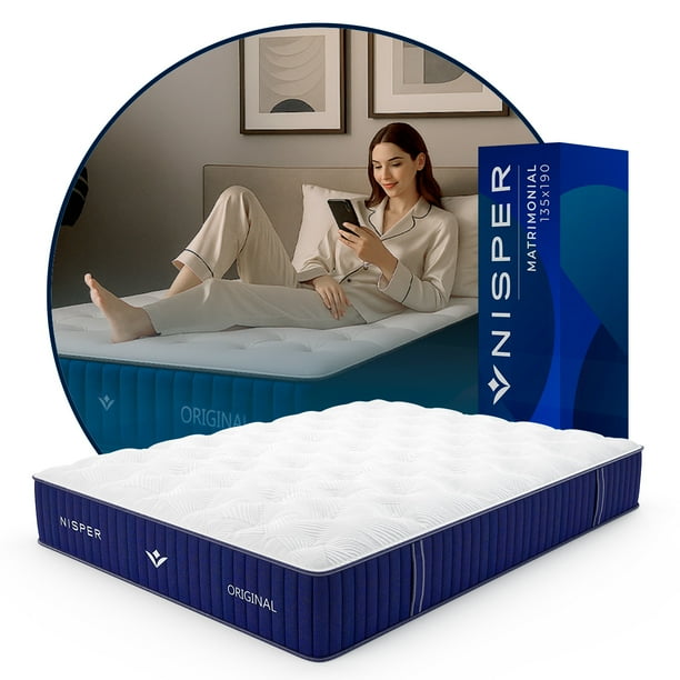 Colchon en Caja Matrimonial NISPER ORIGINAL Memory Foam Altura 30cm