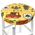 thumbnail image 3 of Balery Forest Guard Fundas de asiento para taburete de bar redondo de tela de terciopelo ajustables que protegen de arañazos y manchas para sillas de 14 a 17 pulgadas.-14 inch, 3 of 7