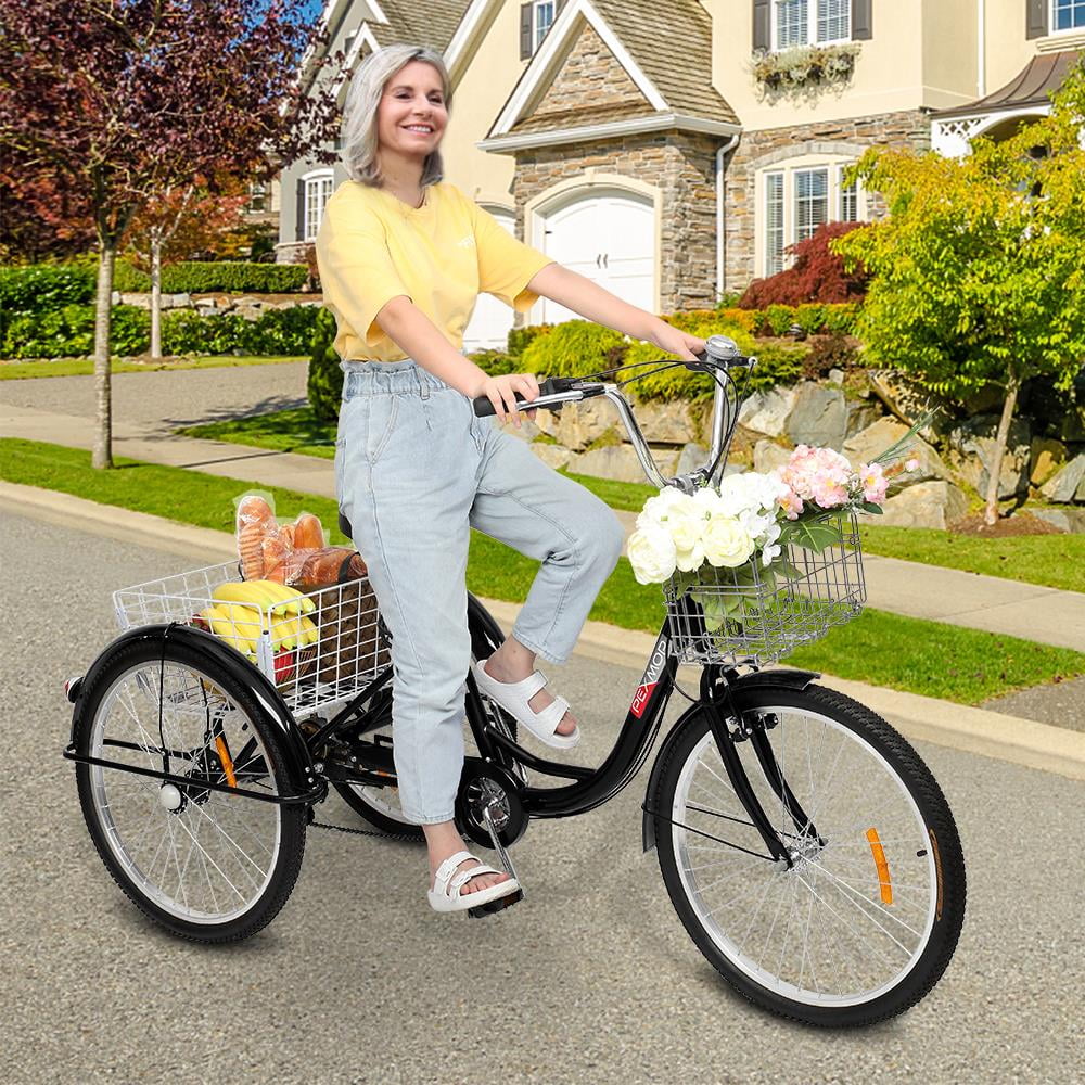 SamyoHome Adult Tricycle, Three Wheel Cruiser Bike Black, 26 SamyoHome Adult Tricycle, Three Wheel Cruiser Bike Black, 26