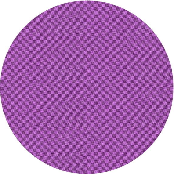 Ahgly Company Indoor Round Patterned Crimson Purple Area Rugs, 5' Round