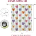 thumbnail image 3 of jafea Valentines Shower Curtain Colorful Conversation Hearts Candy Shower Curtain for Valentine''s Day Bathroom Decor Sweetheart Bathroom Curtains Washable Durable Fabric 72x72 in, 3 of 6
