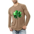 thumbnail image 2 of ZRGHAOYLQ Men's St Patricks Days Shirts Funny Shamrock Graphic Tees Cotton Workout Long Sleeve Pullover Tops Plus Size Crewneck Big and Tall Daily T Shirts, 2 of 4